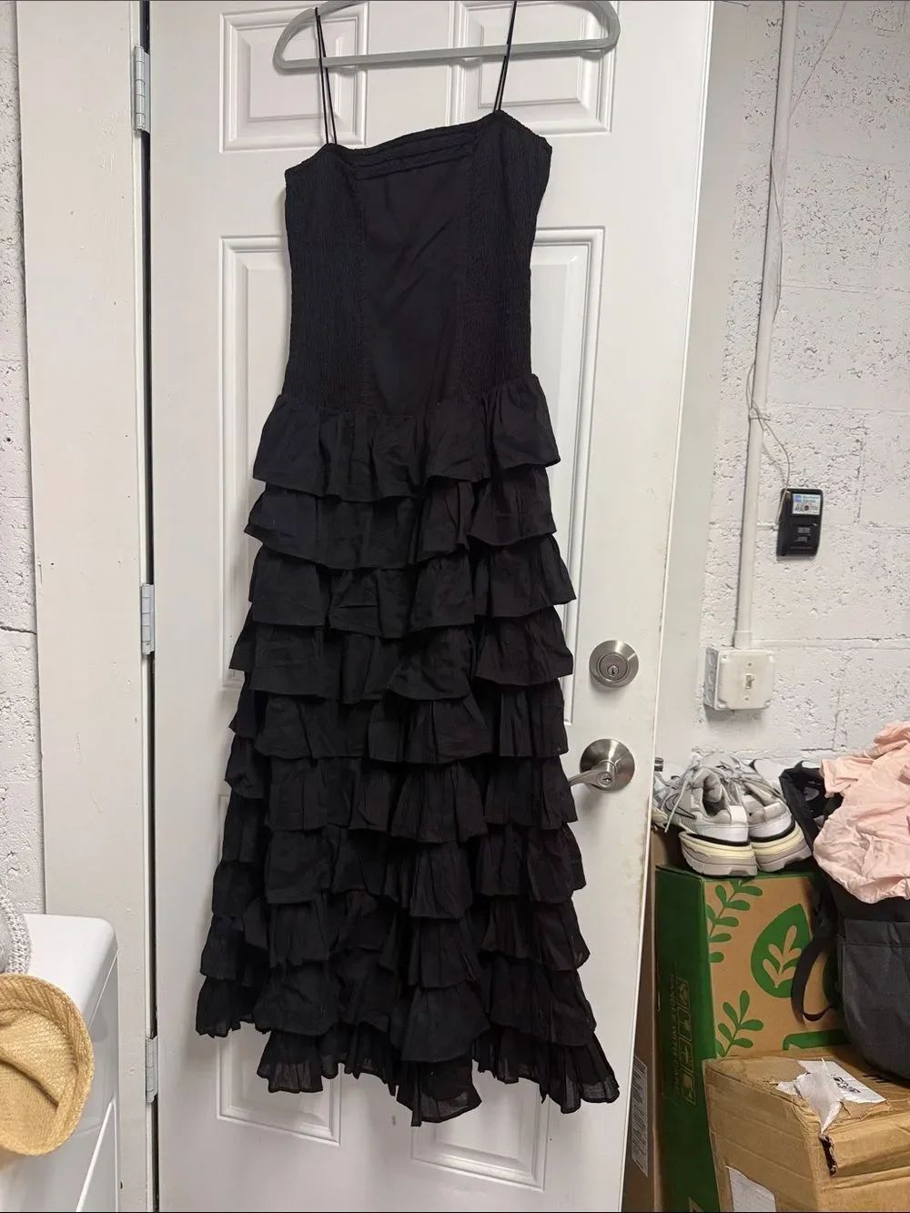 LOLA AUSTRALIA Black Tiered Ruffle Maxi Dress - NWT - Size 00